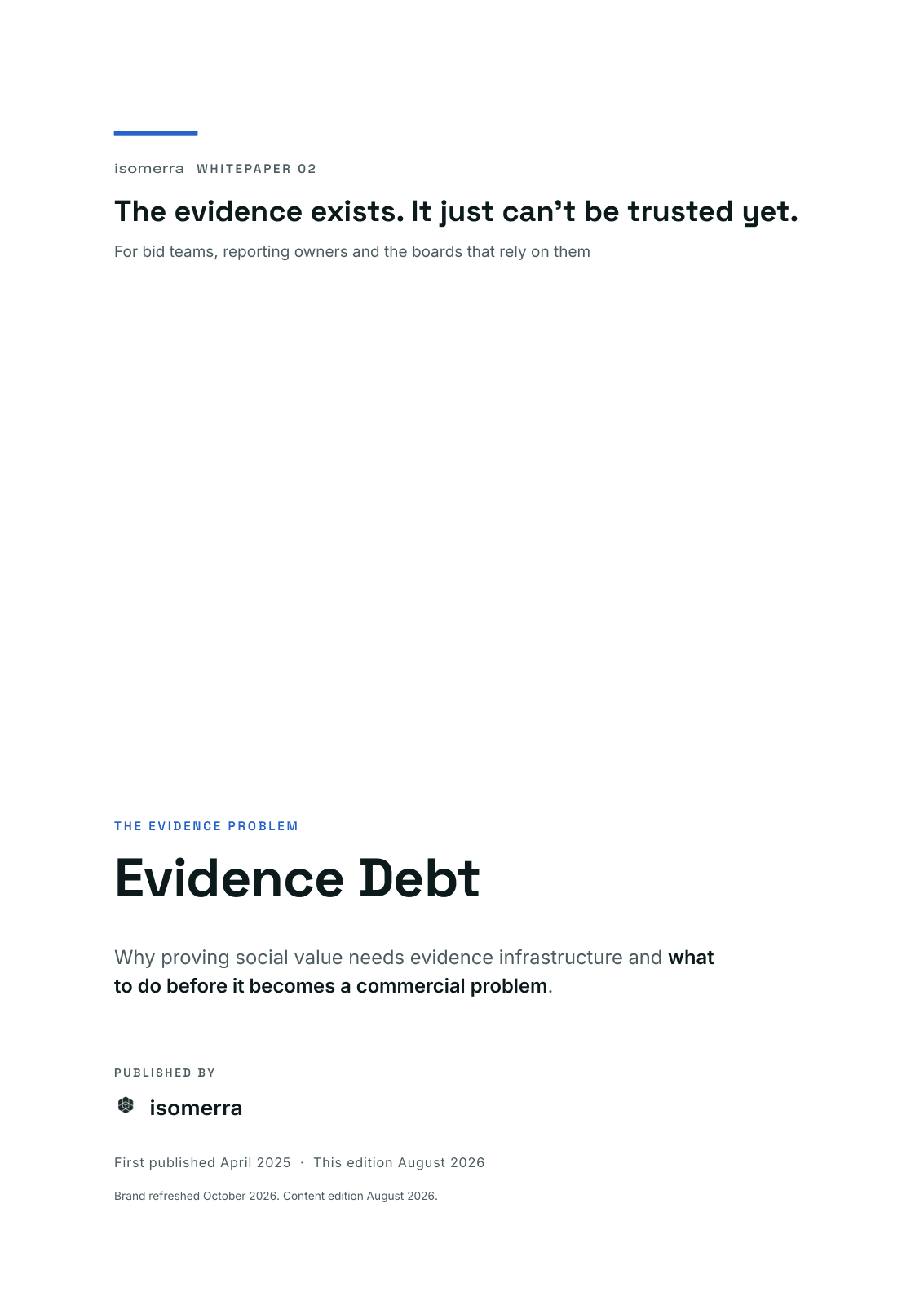 Evidence Debt whitepaper cover